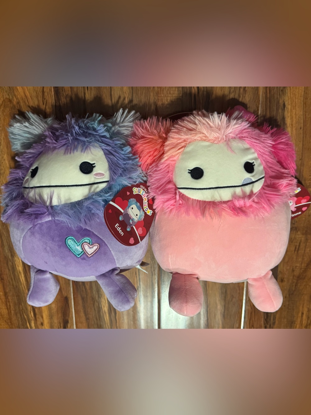 Squishmallows Pink & Purple Fuzzy Duo Plush Pair